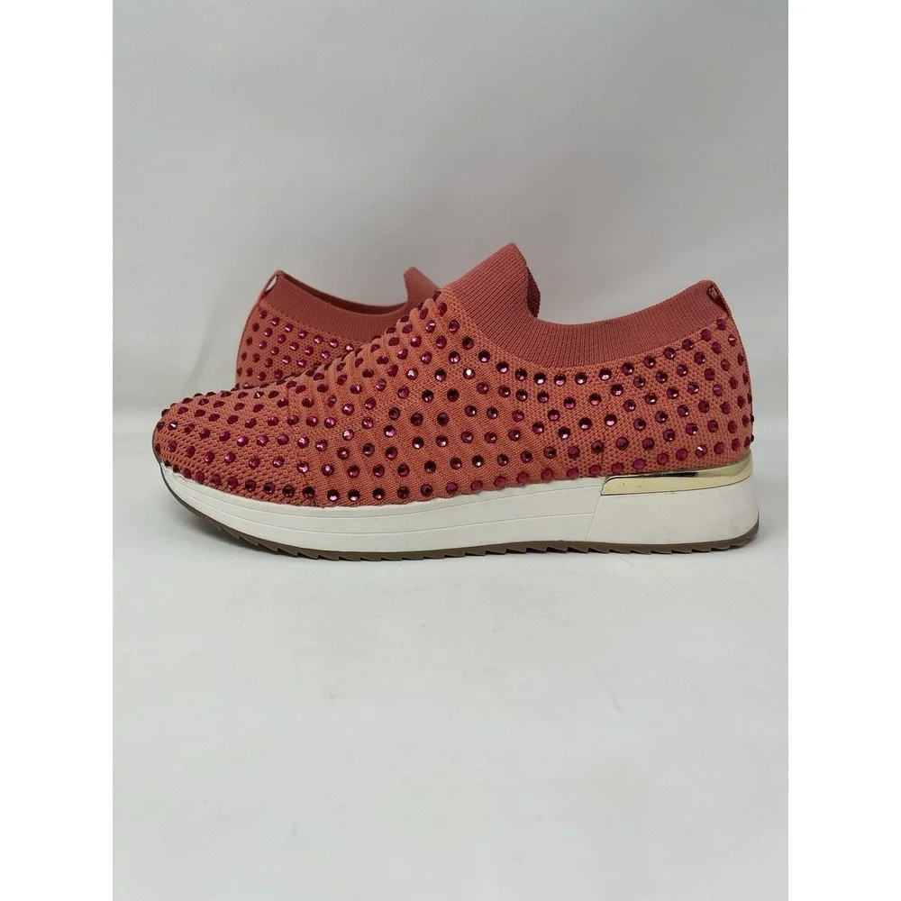 Kenneth Cole Reaction Cameron Jewel Jogger Slip-On Sneakers Sunset Women's US 8
